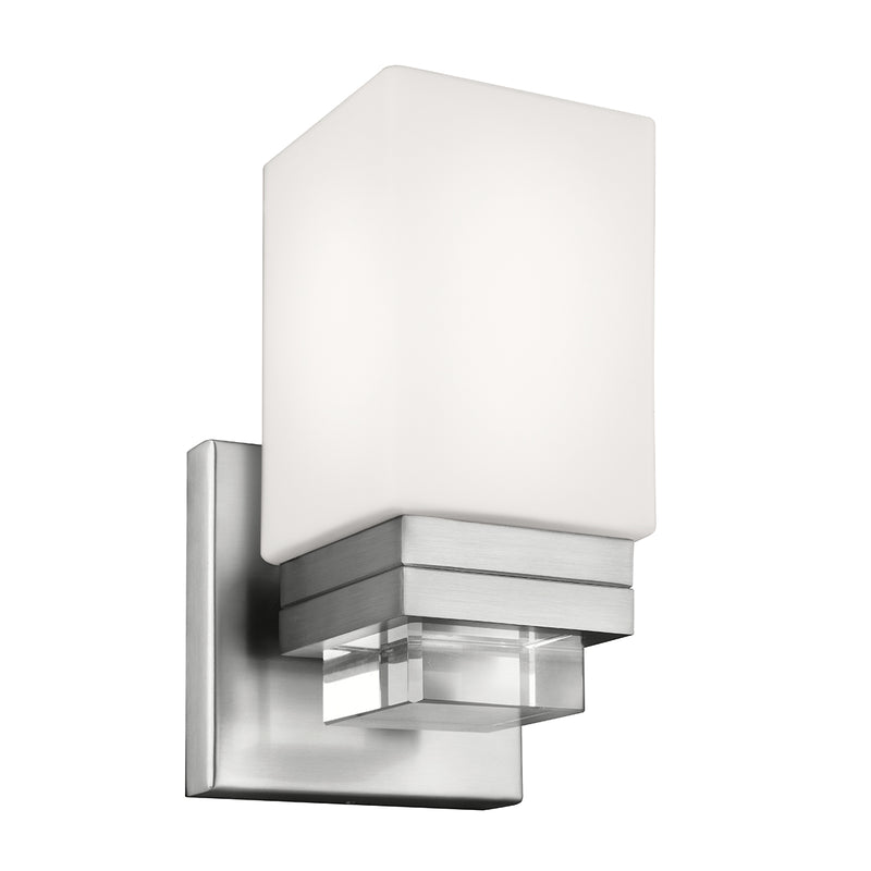 satin chrome wall light