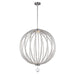silver and crystal hanging ceiling light