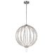 silver and crystal hanging ceiling light