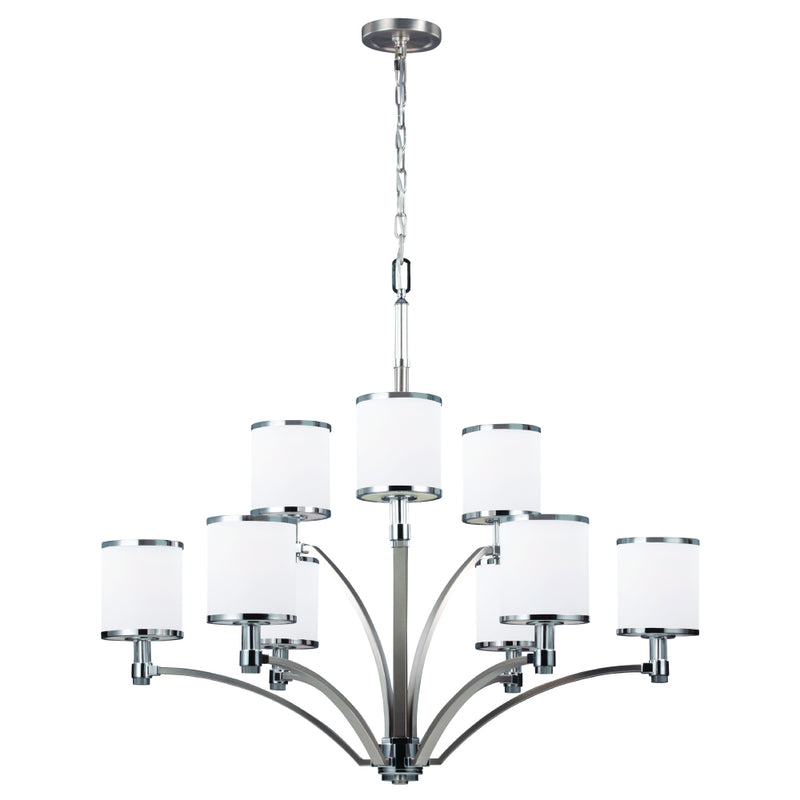 multitiered silver hanging light