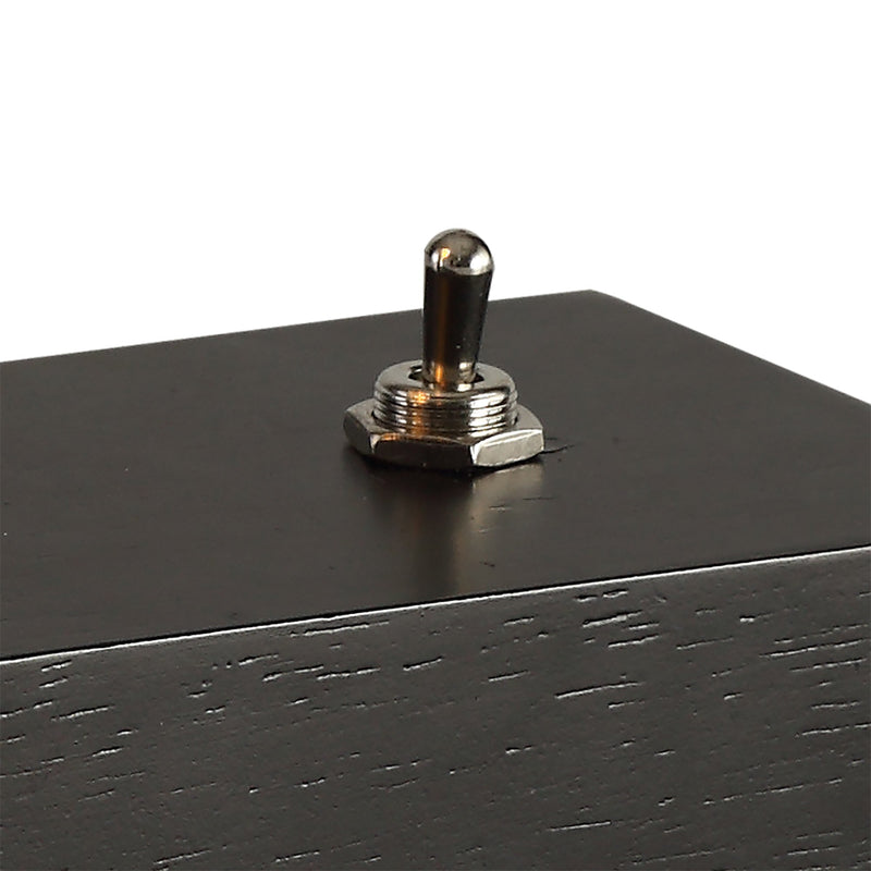 Deco Fike Table Lamp, 1 Light E27, Black/Satin Nickel, (Lamps Not Included) • D0558