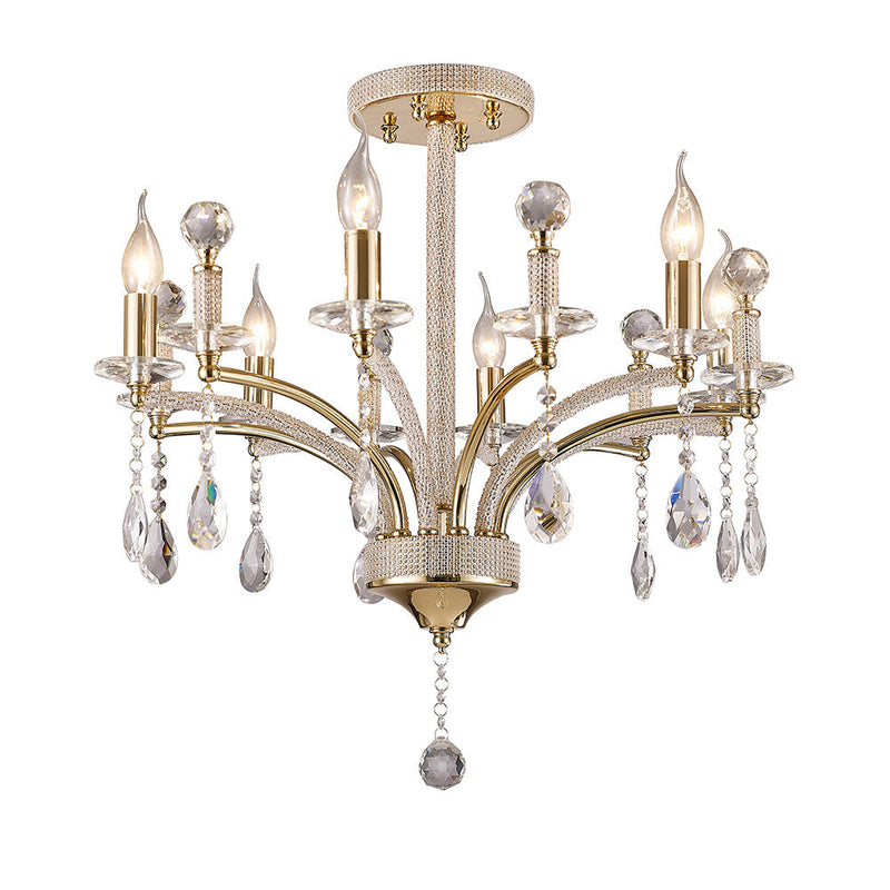 Diyas Fiore Pendant 6 Light E14 French Gold/Crystal • IL32366