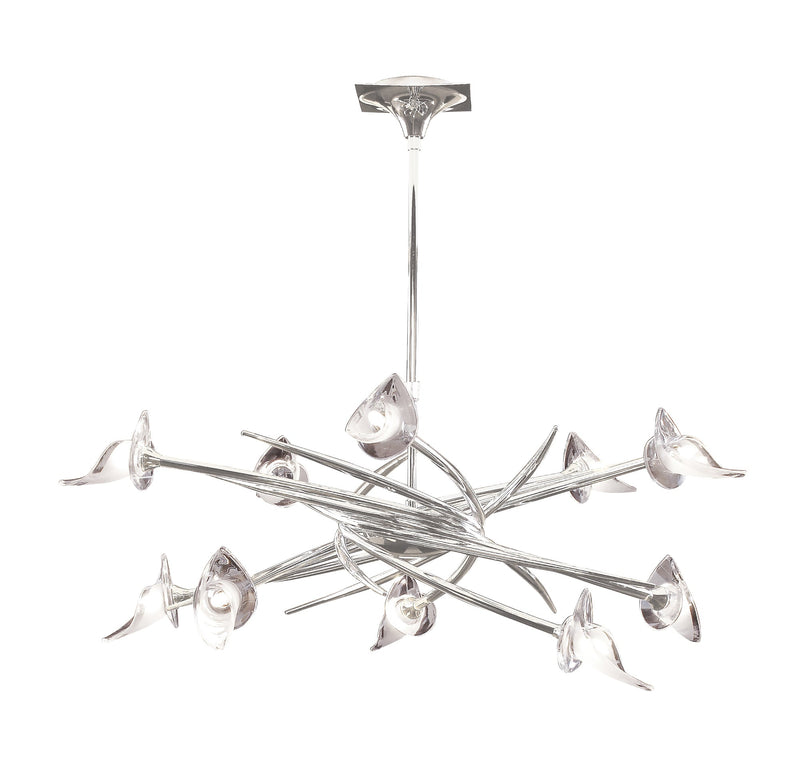 Mantra M0312 Flavia Pendant Up-Down Round 10 Light G9, Polished Chrome • M0312