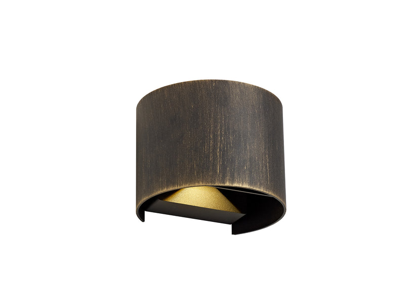 Regal Lighting SL-2090 2 Light Outdoor LED Wall Light black And Gold IP54