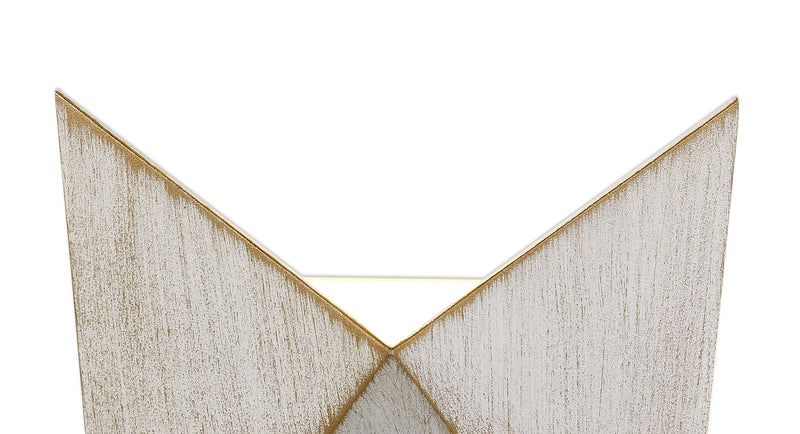 Regal Lighting SL-2095 1 Light Outdoor LED Wall Light White And Gold IP54