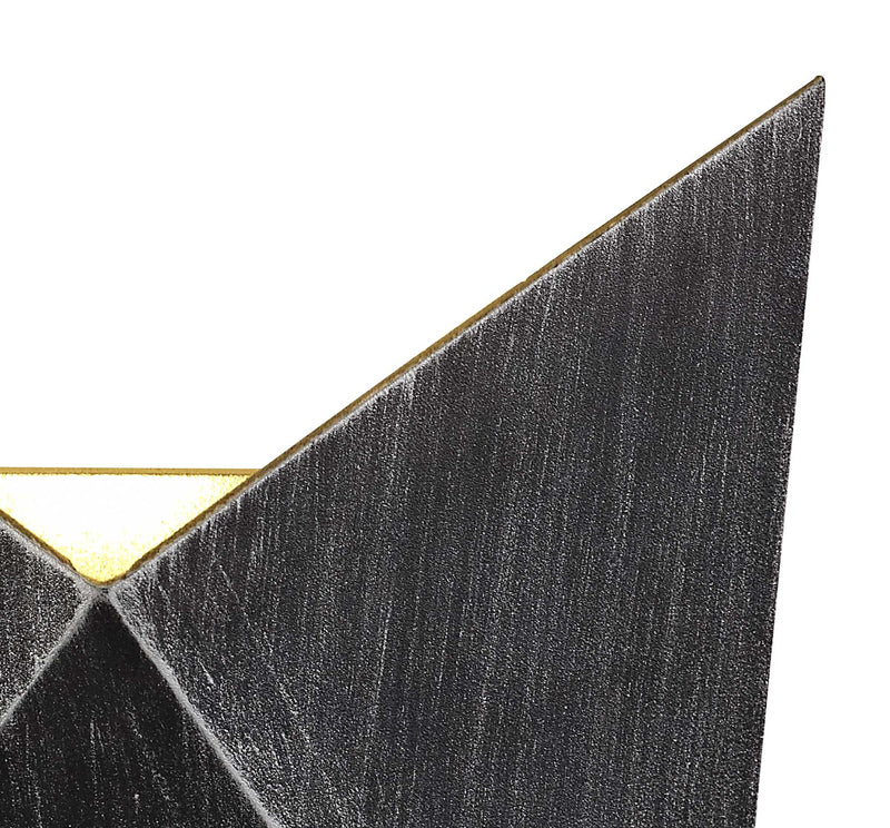 Regal Lighting SL-2094 1 Light Outdoor LED Wall Light Black And Silver IP54