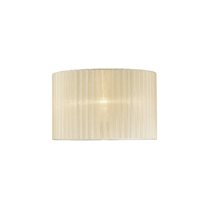 Diyas Florence Round Organza Shade Cream 360mm x 230mm, Suitable For Table Lamp • ILS31530