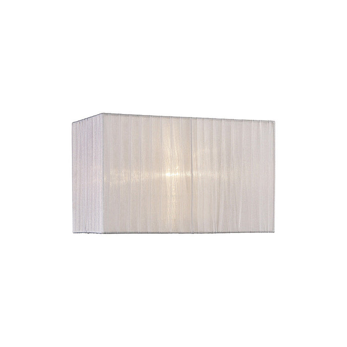 Diyas Florence Rectangle Organza Shade, 380x190x230mm, White, For Table Lamp • ILS31536