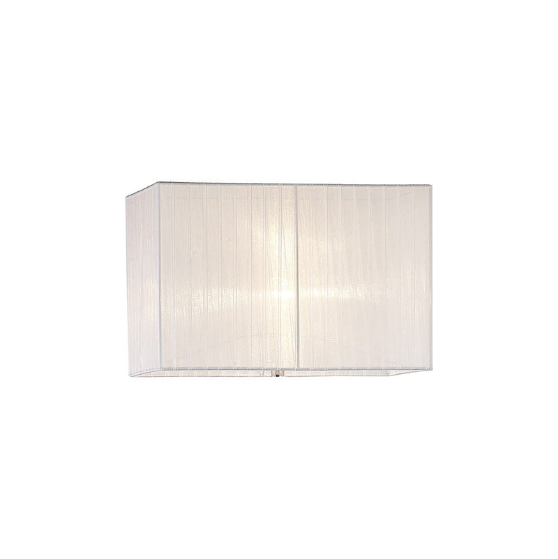 Diyas Florence Rectangle Organza Shade, 400x210x260mm,  White, For Floor Lamp • ILS31537