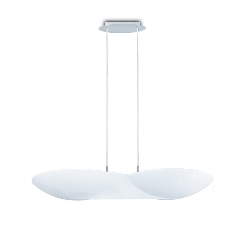 Mantra M5872 Flow Linear Pendant 6 Light GU10, Chrome , White • M5872