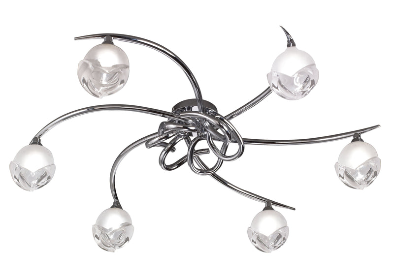 Mantra M0806 Fragma Ceiling 6 Light G9, Polished Chrome • M0806