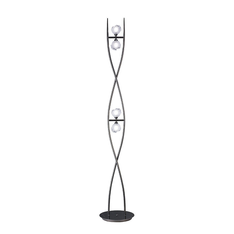 Mantra M0816BC Fragma Floor Lamp 4 Light G9, Black Chrome • M0816BC