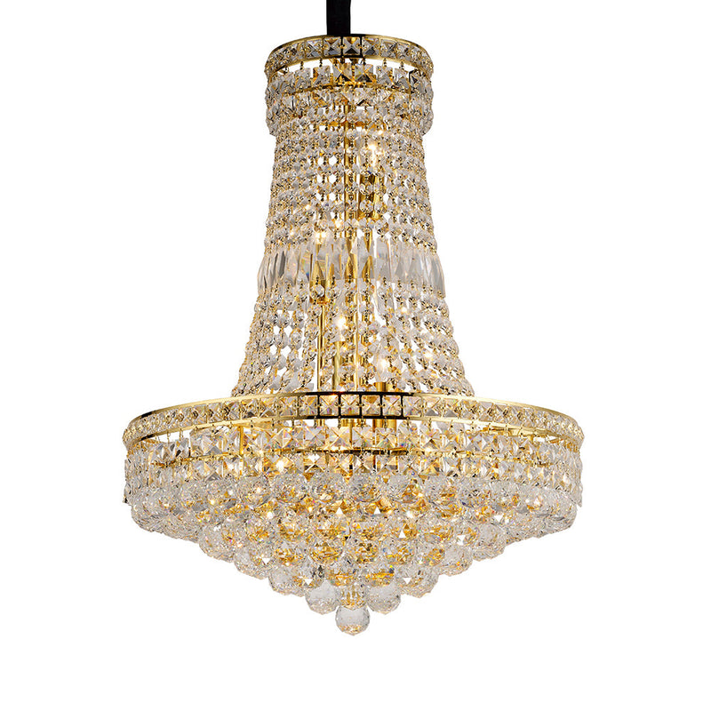 Diyas Frances Pendant 14 Light E14 Gold/Crystal Item Weight: 19.8kg • IL32090