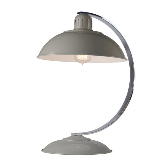 grey metal table lamp
