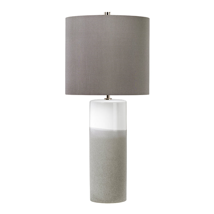 Elstead Lighting FULWELL-TL Fulwell Single Light Table Lamp Complete With Dark Grey Faux Silk Shade