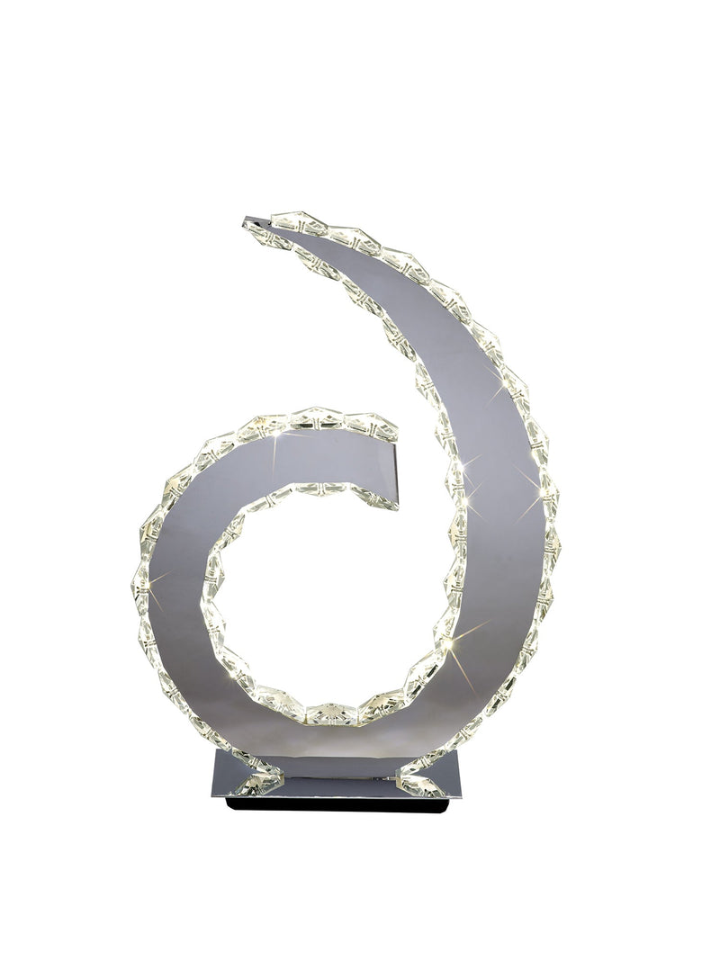 Diyas Galaxy Table Lamp D Shape Light 60 X 0.2W LED Polished Chrome/Crystal 4000K • IL80000