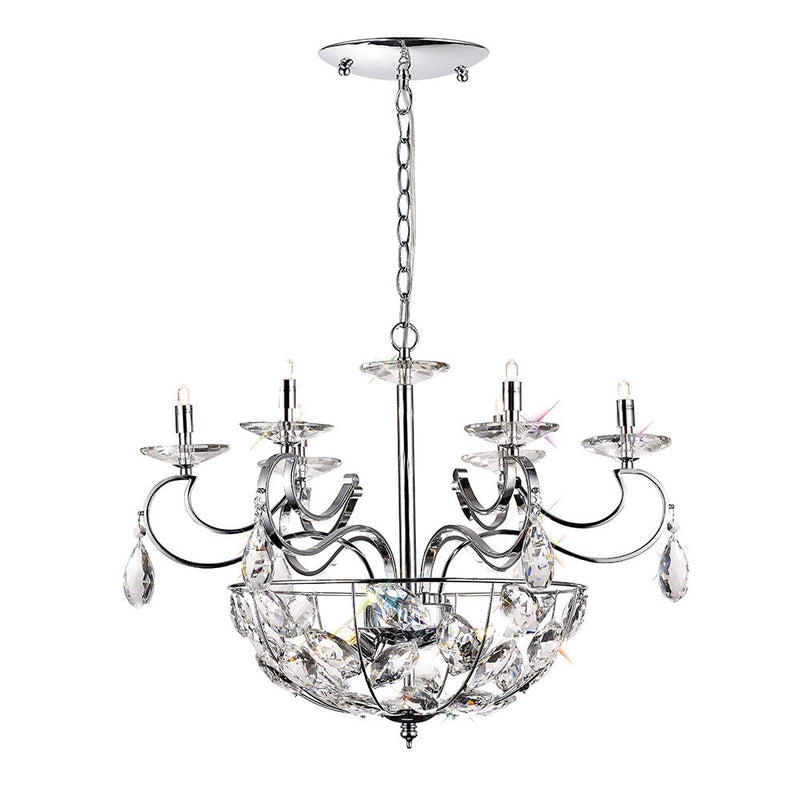 Diyas Galilea Pendant 6+3 Light G9 Polished Chrome/Crystal • IL31650