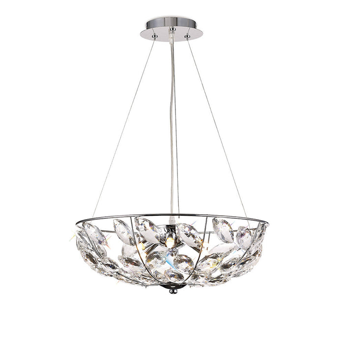 Diyas Galilea Pendant 6 Light G9 Polished Chrome/Crystal • IL31656