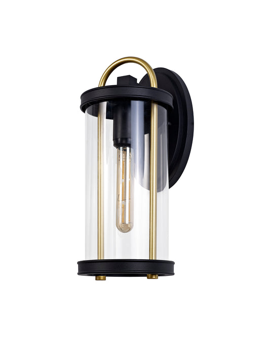 Regal Lighting SL-1837 1 Light Large Outdoor Wall Light Black & Gold With A Clear Glass IP54