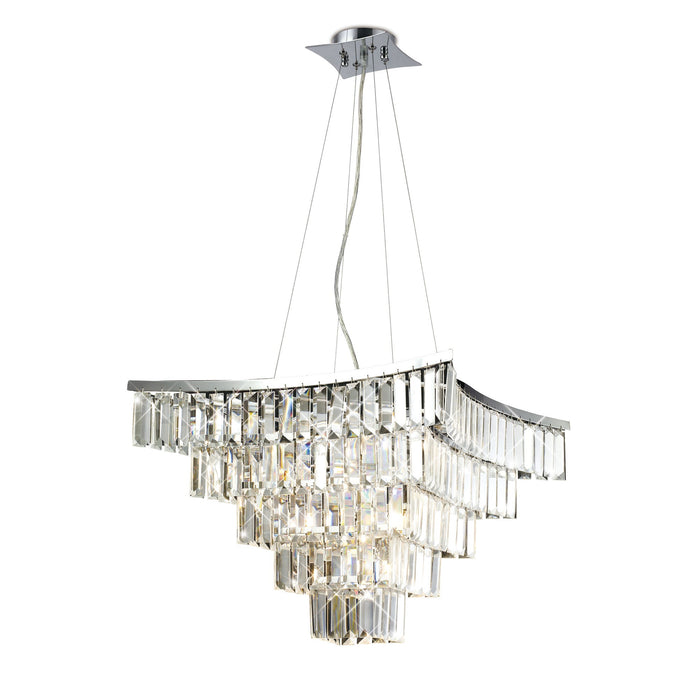 Diyas Gianni Pendant 9 Light G9 Polished Chrome/Crystal • IL30643