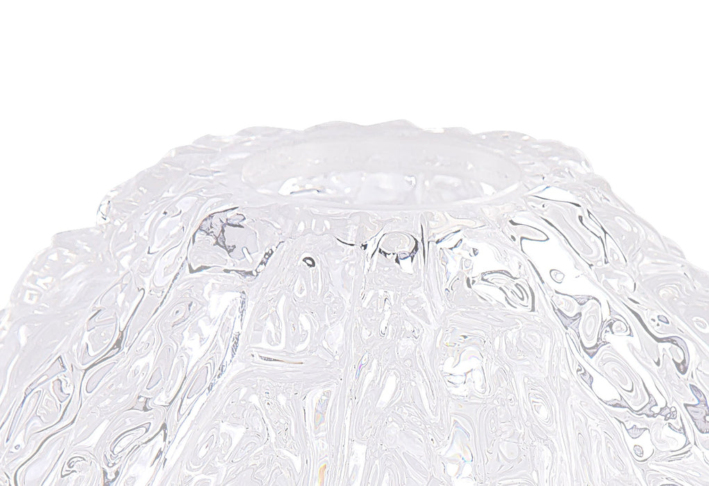 Deco Gilda Bowl 18.5cm Ice Cube Effect Clear Glass Lampshade • D0615