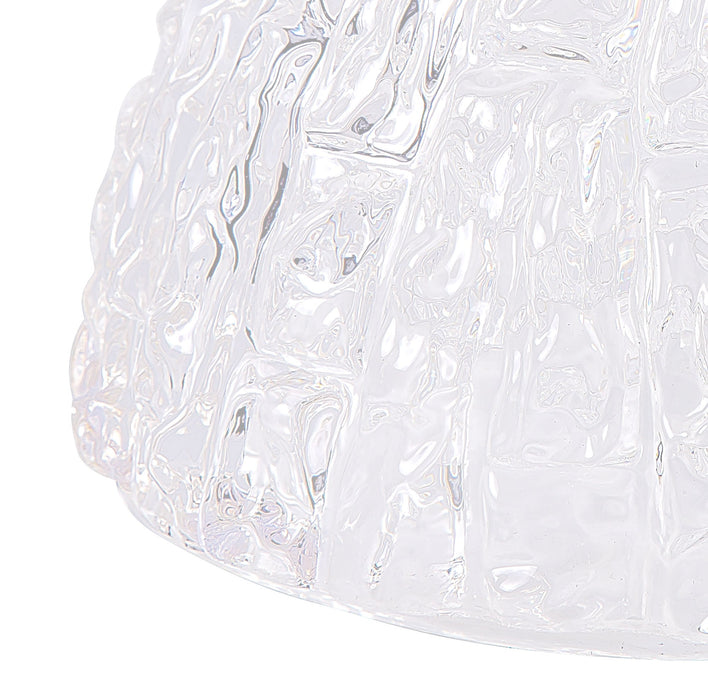 Deco Gilda Bowl 18.5cm Ice Cube Effect Clear Glass Lampshade • D0615