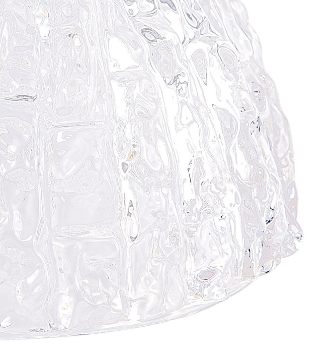 Deco Gilda Bowl 18.5cm Ice Cube Effect Clear Glass Lampshade • D0615