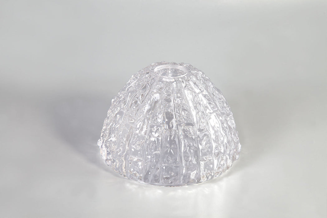 Deco Gilda Bowl 18.5cm Ice Cube Effect Clear Glass Lampshade • D0615