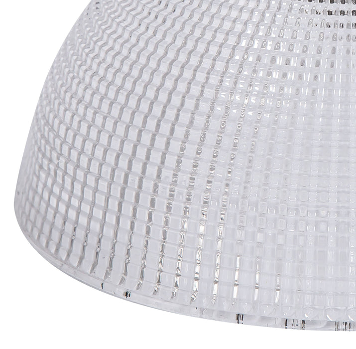 Deco Gilda Dome 20cm Clear Prismatic Effect Glass Lampshade • D0616