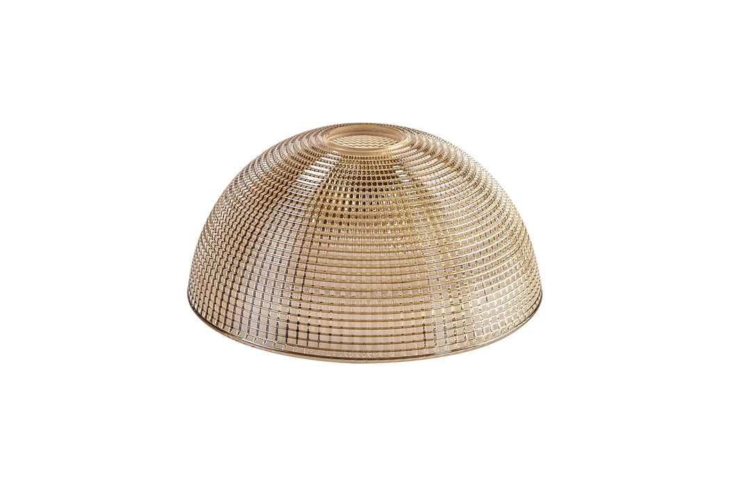 Deco Gilda Dome 20cm Cognac Prismatic Effect Glass Lampshade • D0618