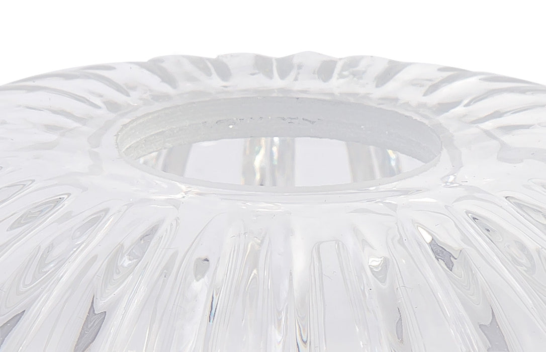 Deco Gilda Shallow Dome 20cm Shell Effect Clear Glass Lampshade • D0619