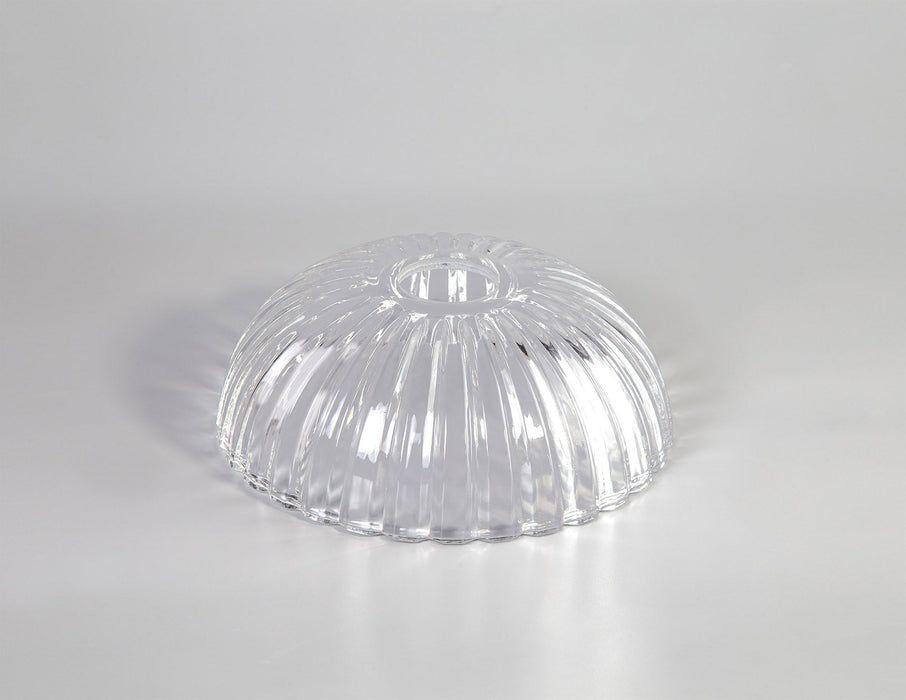 Deco Gilda Shallow Dome 20cm Shell Effect Clear Glass Lampshade • D0619