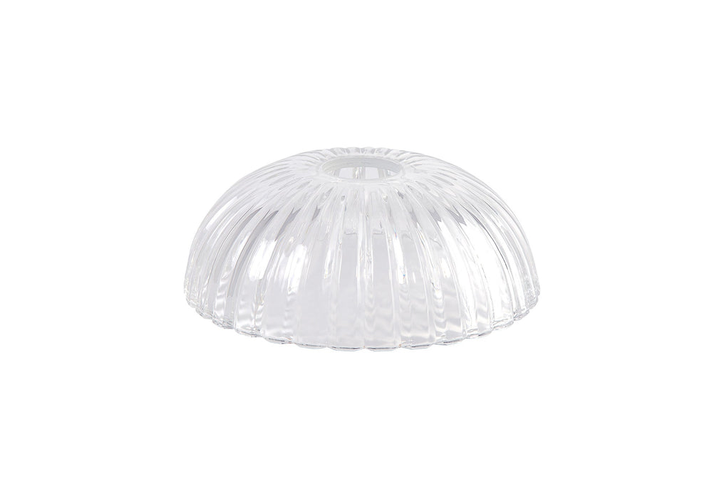 Deco Gilda Shallow Dome 20cm Shell Effect Clear Glass Lampshade • D0619