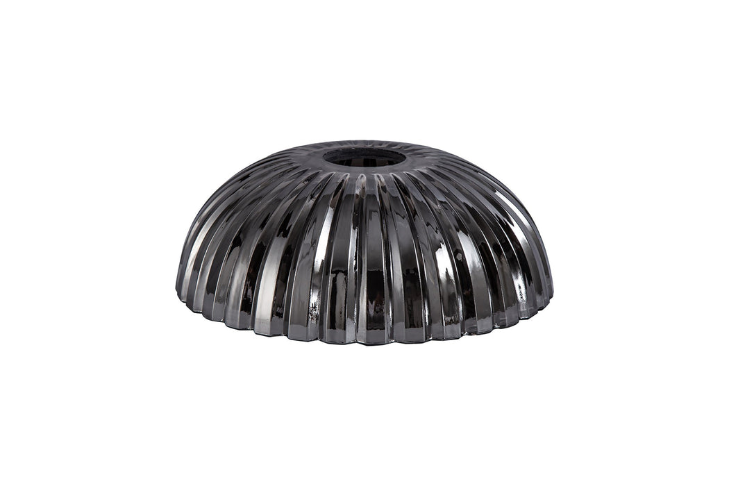 Deco Gilda Shallow Dome 20cm Shell Effect Smoke Glass Lampshade • D0620