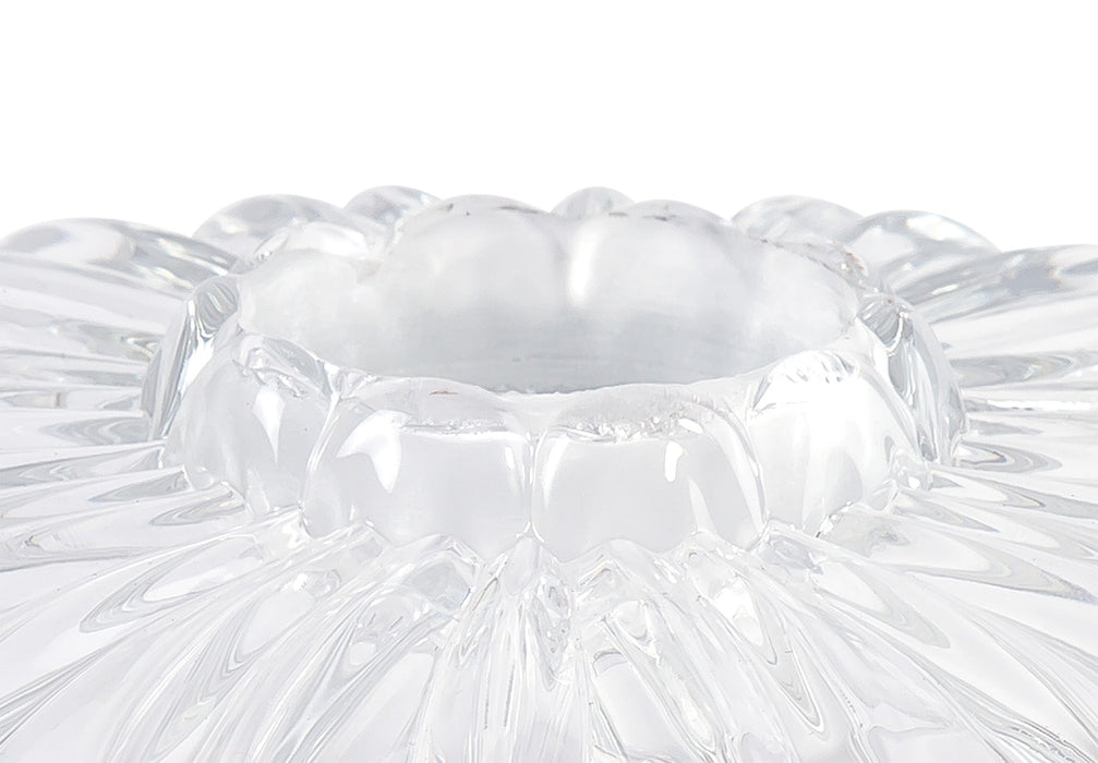 Deco Gilda Dish 20cm Leaf Patterned Clear Glass Lampshade • D0622