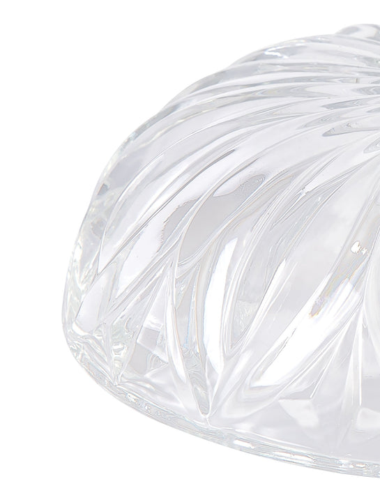 Deco Gilda Dish 20cm Leaf Patterned Clear Glass Lampshade • D0622