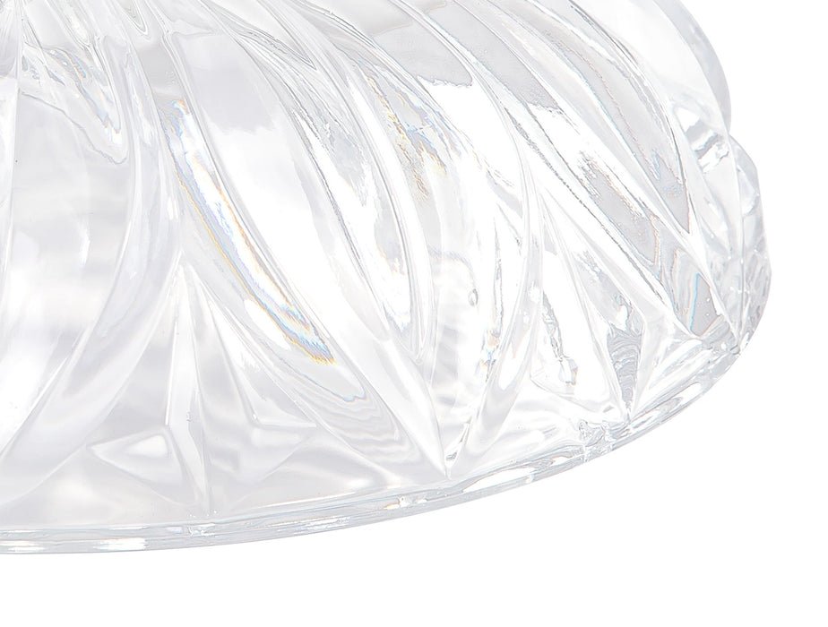 Deco Gilda Dish 20cm Leaf Patterned Clear Glass Lampshade • D0622