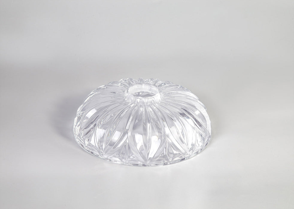 Deco Gilda Dish 20cm Leaf Patterned Clear Glass Lampshade • D0622