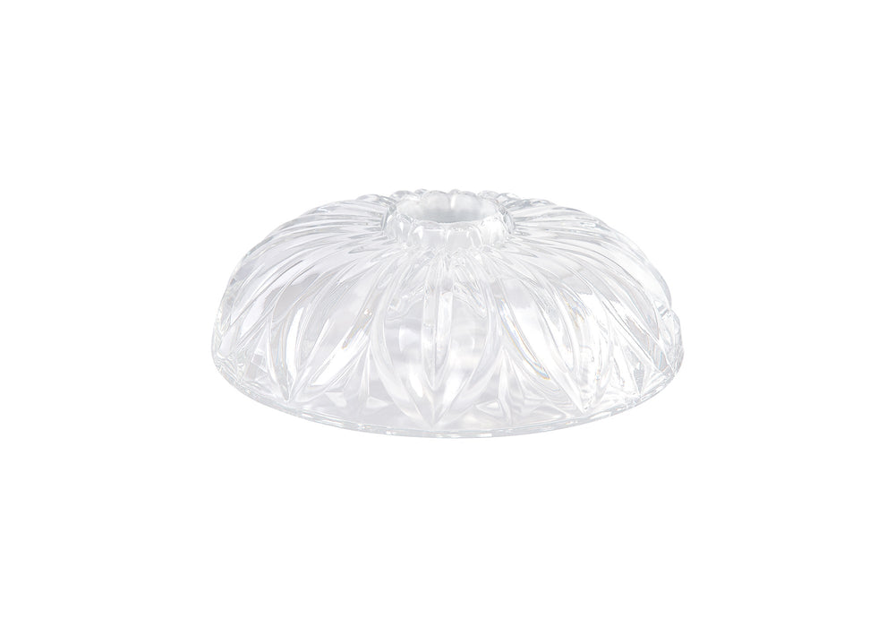 Deco Gilda Dish 20cm Leaf Patterned Clear Glass Lampshade • D0622