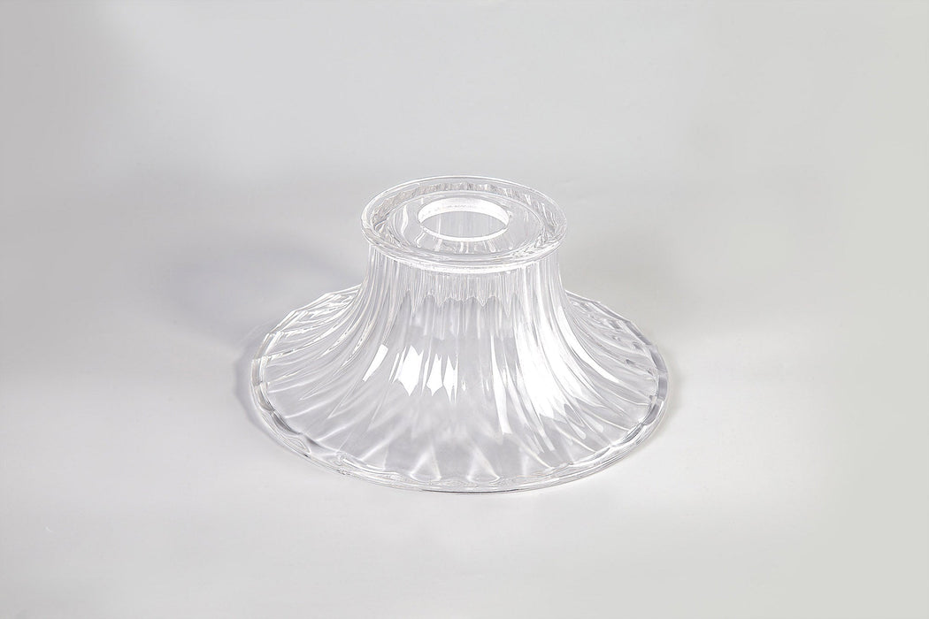 Deco Gilda Funnel Bell 20cm Corrugated Effect Clear Glass Lampshade • D0624