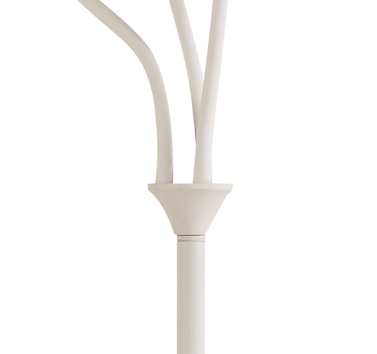 Regal Lighting SL-1800 3 Light Floor Lamp Satin White And Satin Nickel