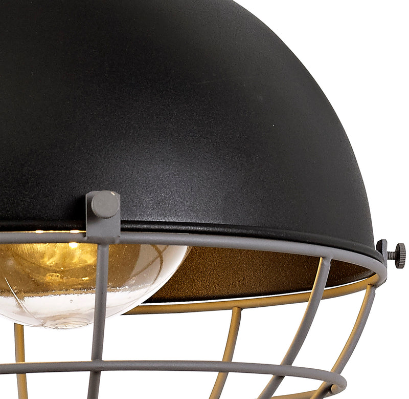 Regal Lighting SL-1606 1 Light Outdoor Wall Light Matt Black & Grey IP65