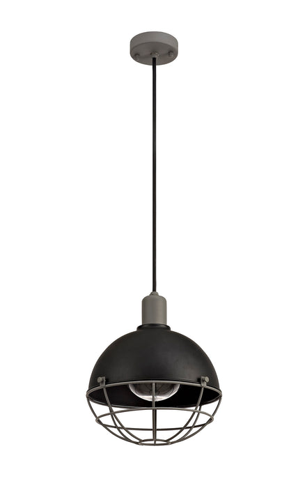 Regal Lighting SL-1605 1 Light Outdoor Ceiling Pendant Matt Black & Grey IP65