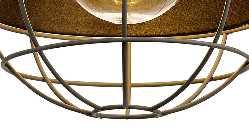 Regal Lighting SL-1605 1 Light Outdoor Ceiling Pendant Matt Black & Grey IP65