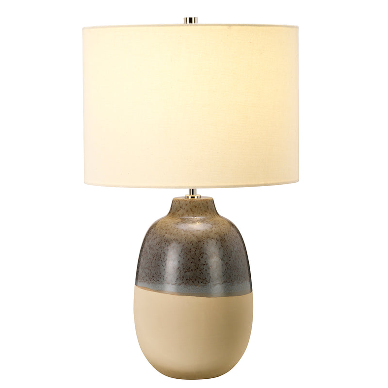 Elstead Lighting GRANGE-PARK-TL Grange Park Single Light Table Lamp Complete With Cream Faux Silk Shade