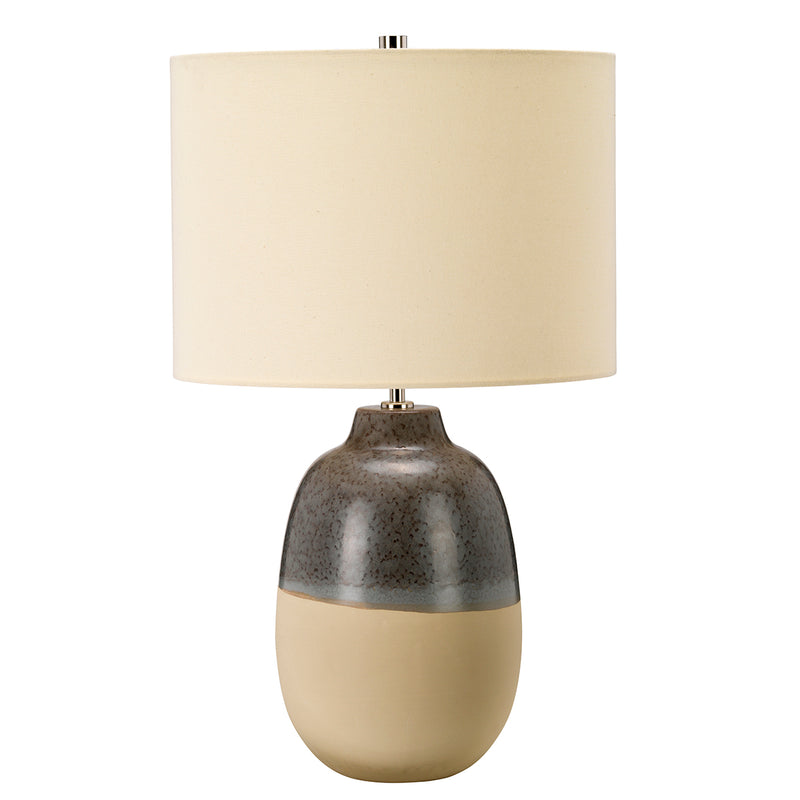 Elstead Lighting GRANGE-PARK-TL Grange Park Single Light Table Lamp Complete With Cream Faux Silk Shade