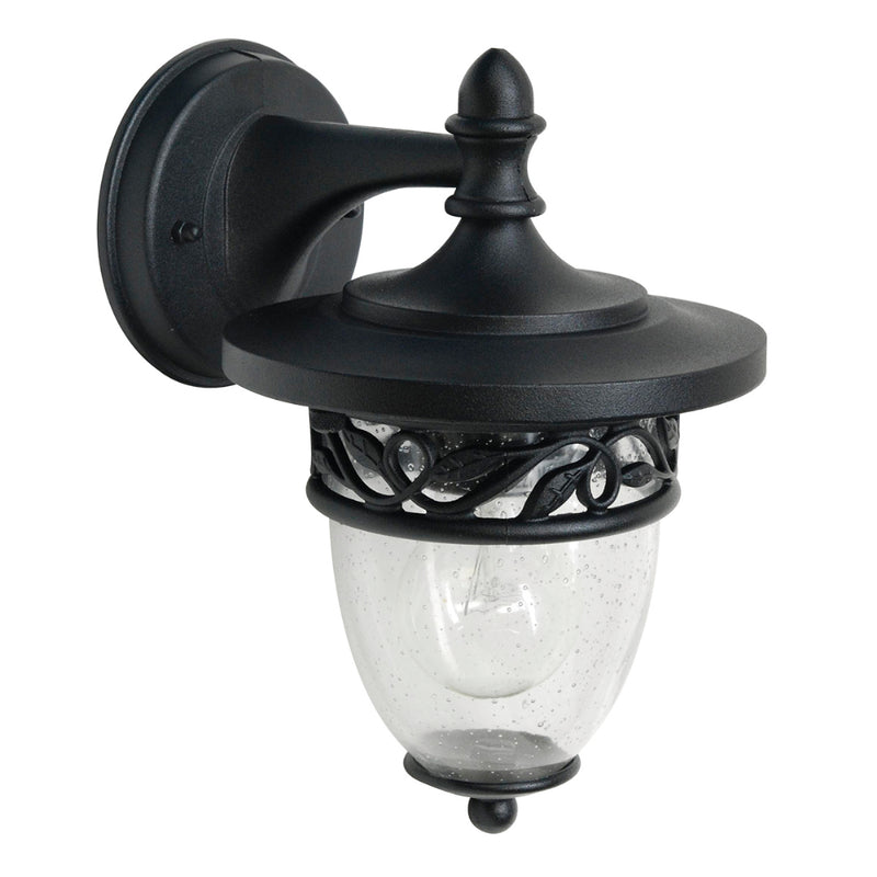 black outdoor wall light