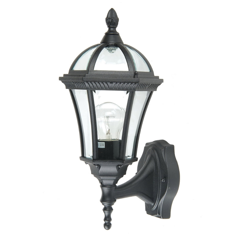 black outdoor wall light