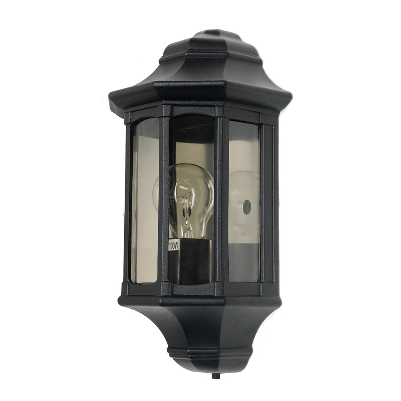 black outdoor wall light