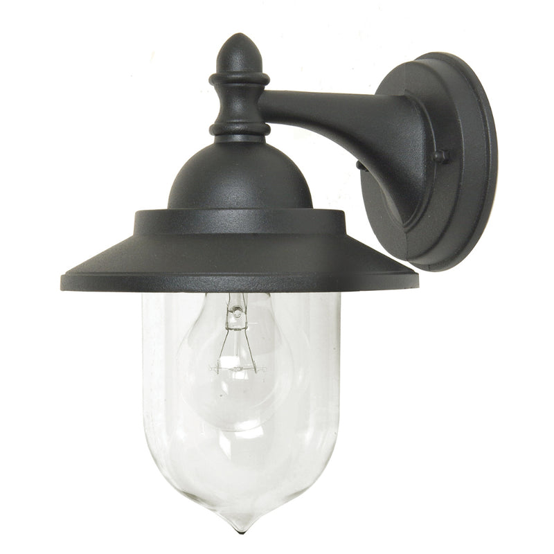 black outdoor wall light
